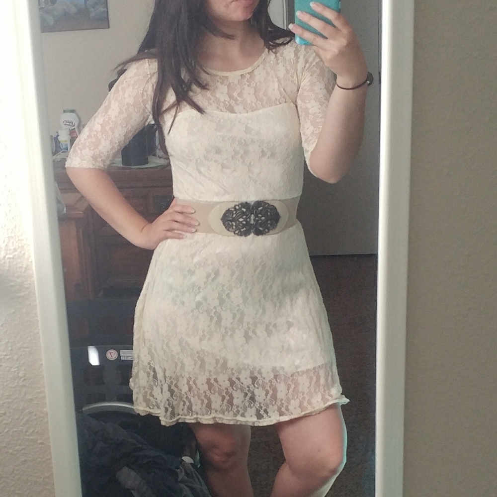 Ivory lace dress